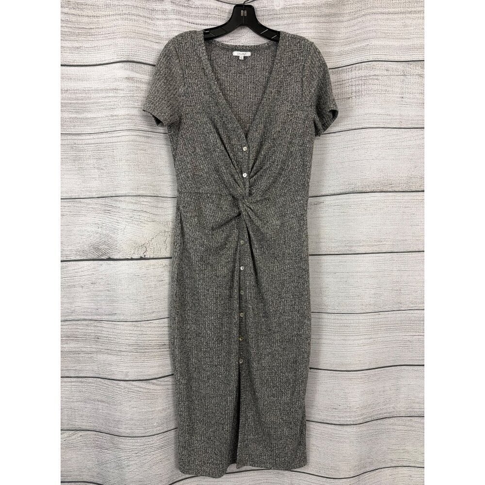Z Supply Waffle Knit Thermal Twist Midi Dress Size L